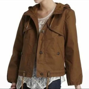 Anthropologie Daughters of the Liberation Cropped Anorak brown Jacket size 4